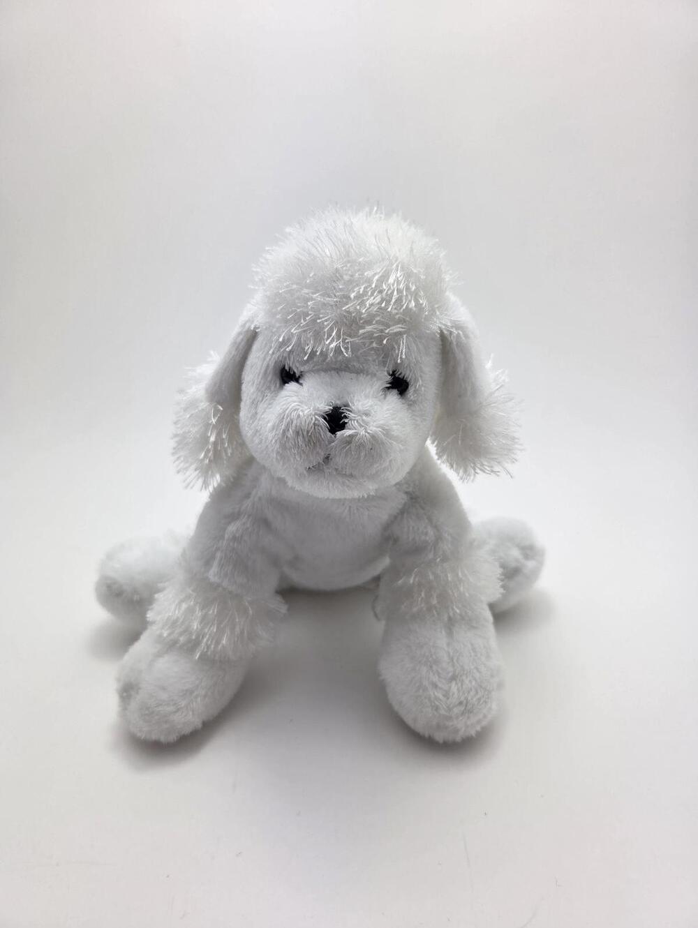 Vintage Webkinz Lil Kinz White Poodle Plush with No Tag, Ganz Plush (5 inch)